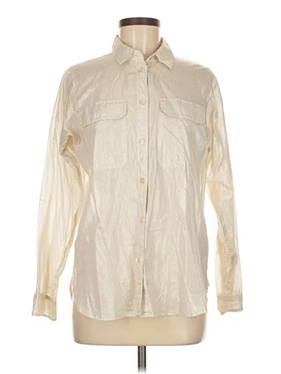 Pre-owned Jcrew Long Sleeve Button Down Shirt In White
