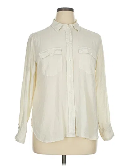 Pre-owned Jcrew Long Sleeve Button Down Shirt In White