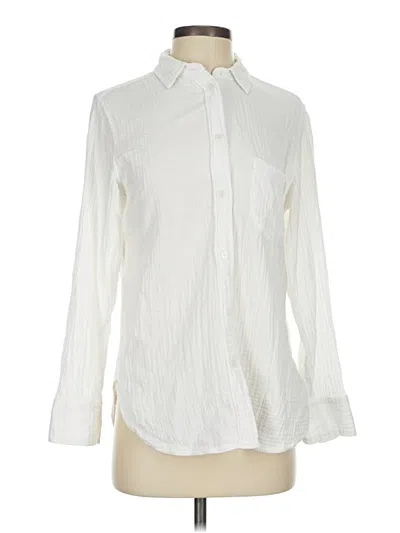 Pre-owned Jcrew Long Sleeve Button Down Shirt In White