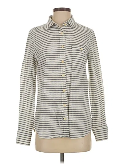 Pre-owned Jcrew Long Sleeve Button Down Shirt In White