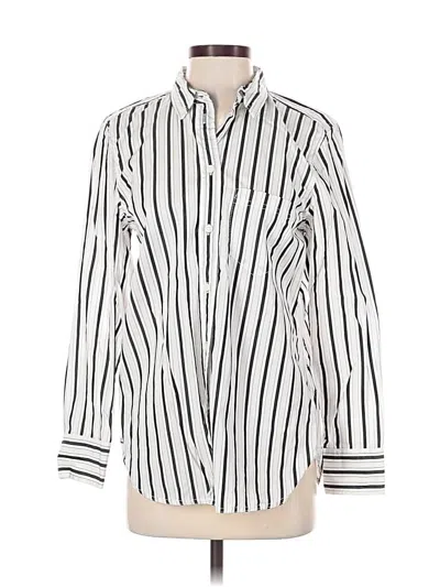 Pre-owned Jcrew Long Sleeve Button Down Shirt In White