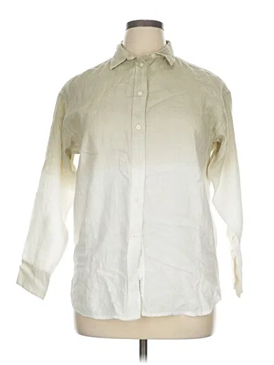 Pre-owned Jcrew Long Sleeve Button Down Shirt In White