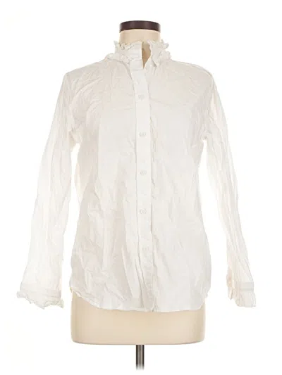Pre-owned Jcrew Long Sleeve Button Down Shirt In White