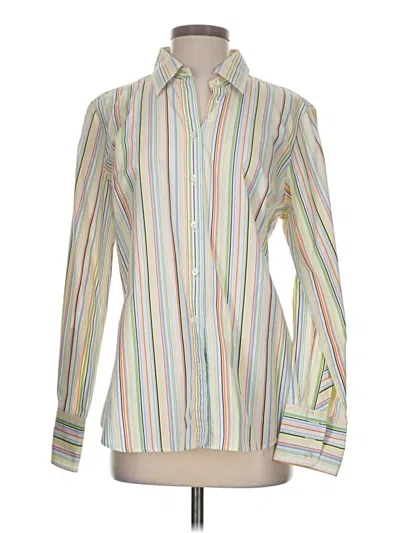 Pre-owned Jcrew Long Sleeve Button Down Shirt In White