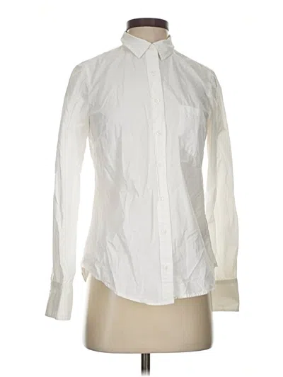 Pre-owned Jcrew Long Sleeve Button Down Shirt In White