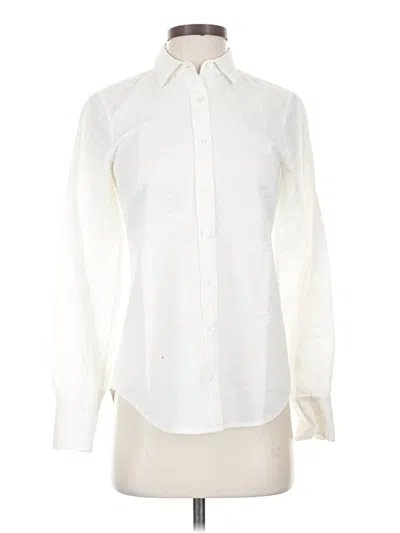 Pre-owned Jcrew Long Sleeve Button Down Shirt In White