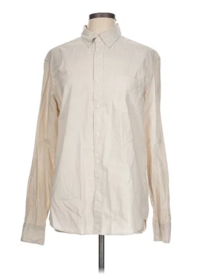 Pre-owned Jcrew Long Sleeve Button Down Shirt In White