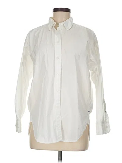 Pre-owned Jcrew Long Sleeve Button Down Shirt In White