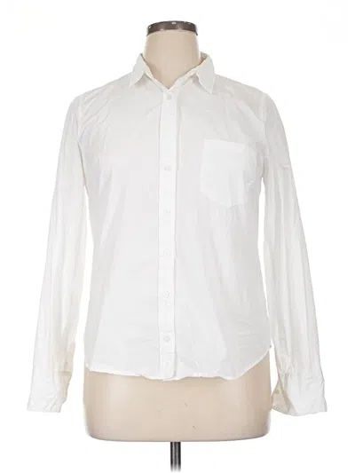 Pre-owned Jcrew Long Sleeve Button Down Shirt In White
