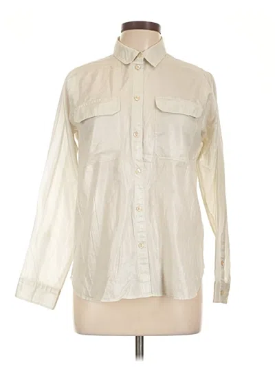 Pre-owned Jcrew Long Sleeve Button Down Shirt In White