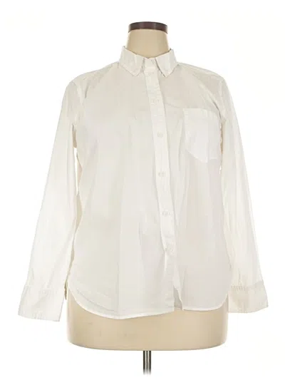 Pre-owned Jcrew Long Sleeve Button Down Shirt In White