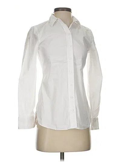 Pre-owned Jcrew Long Sleeve Button Down Shirt In White
