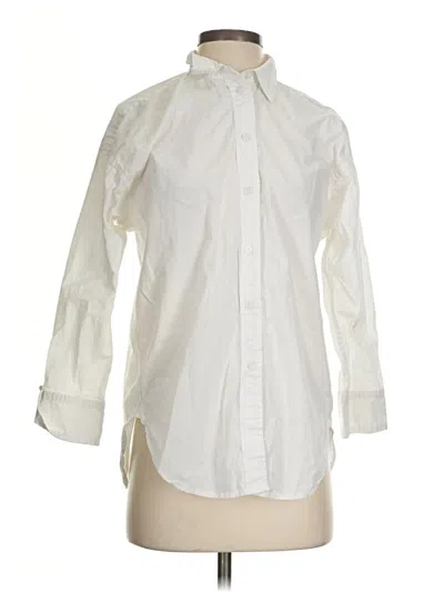 Pre-owned Jcrew Long Sleeve Button Down Shirt In White