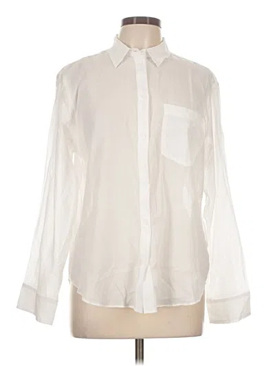 Pre-owned Jcrew Long Sleeve Button Down Shirt In White