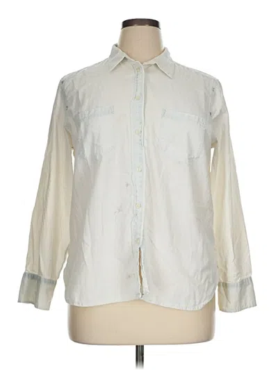 Pre-owned Jcrew Long Sleeve Button Down Shirt In White