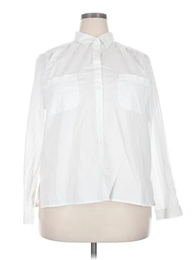 Pre-owned Jcrew Long Sleeve Button Down Shirt In White