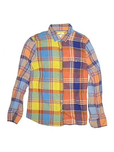 Pre-owned Jcrew Kids' Long Sleeve Button Down Shirt In Yellow