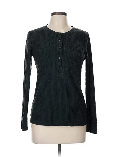 Pre-owned Jcrew Long Sleeve Henley Shirt In Gray
