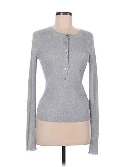 Jcrew Long Sleeve Henley Shirt In Gray
