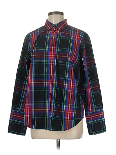 Pre-owned Jcrew Long Sleeve Polo Shirt In Black