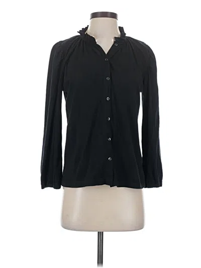 Pre-owned Jcrew Long Sleeve Polo Shirt In Black