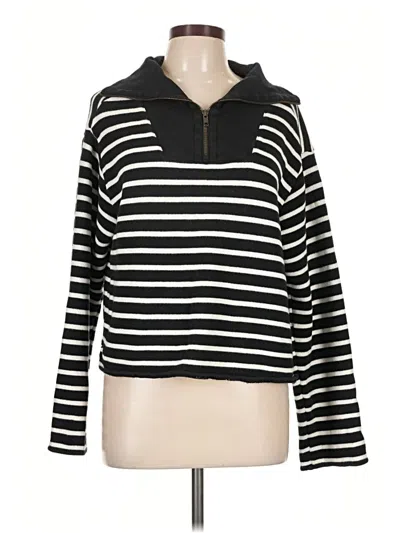 Pre-owned Jcrew Long Sleeve Polo Shirt In Black