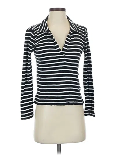 Pre-owned Jcrew Long Sleeve Polo Shirt In Blue