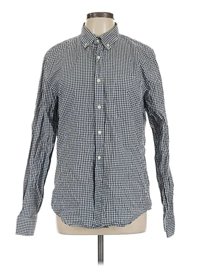 Pre-owned Jcrew Long Sleeve Polo Shirt In Blue
