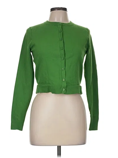 Pre-owned Jcrew Long Sleeve Polo Shirt In Green