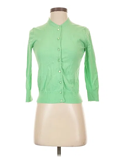Pre-owned Jcrew Long Sleeve Polo Shirt In Green