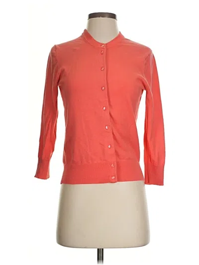 Pre-owned Jcrew Long Sleeve Polo Shirt In Orange