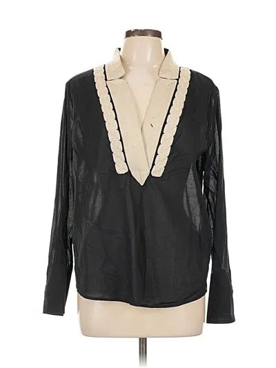 Pre-owned Jcrew Long Sleeve T-shirt In Black