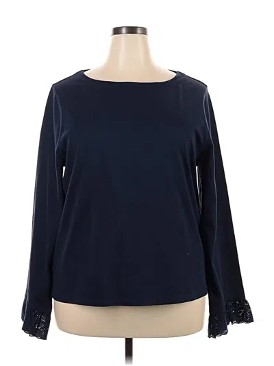 Pre-owned Jcrew Long Sleeve T-shirt In Blue