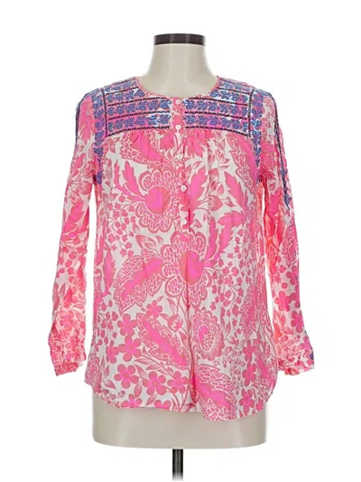 Pre-owned Jcrew Long Sleeve T-shirt In Pink