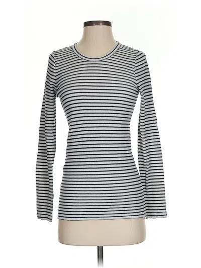 Pre-owned Jcrew Long Sleeve T-shirt In Silver