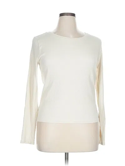 Pre-owned Jcrew Long Sleeve T-shirt In White
