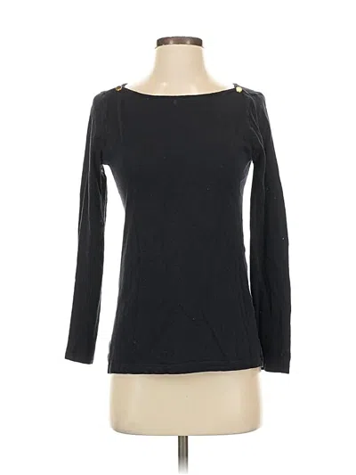 Pre-owned Jcrew Long Sleeve Top Black Boatneck Tops