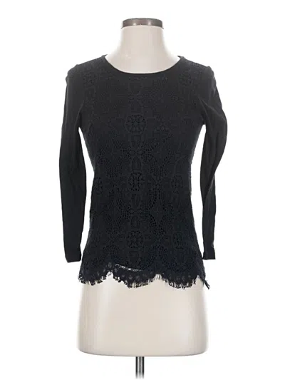 Pre-owned Jcrew Long Sleeve Top Black Boatneck Tops
