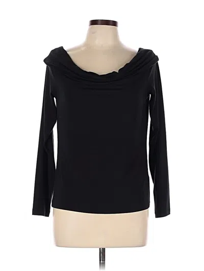 Pre-owned Jcrew Long Sleeve Top Black Cowl Neck Tops