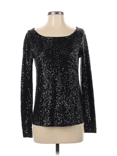 Pre-owned Jcrew Long Sleeve Top Black Scoop Neck Tops