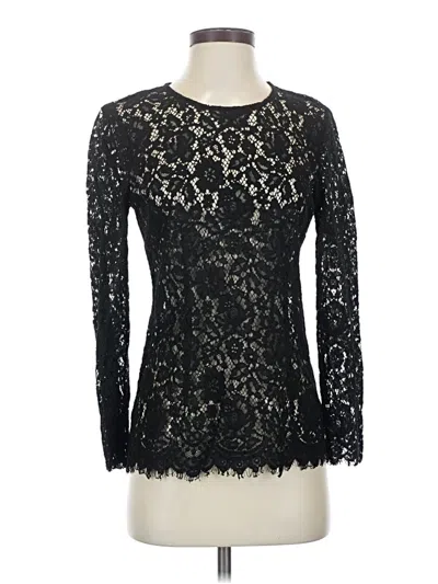 Pre-owned Jcrew Long Sleeve Top Black Sweetheart Neckline Tops