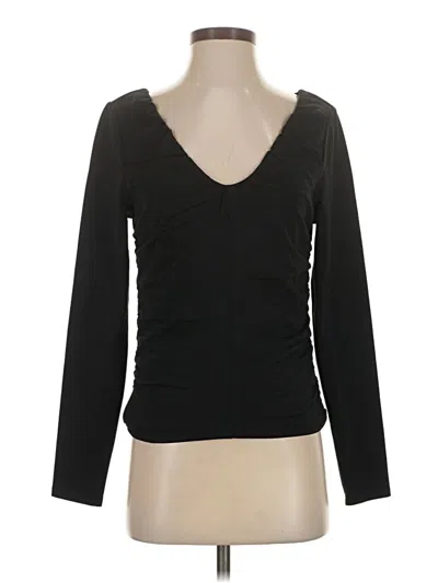Pre-owned Jcrew Long Sleeve Top Black Sweetheart Neckline Tops