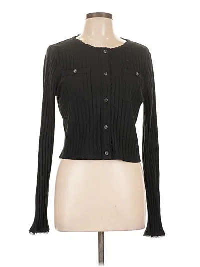Pre-owned Jcrew Long Sleeve Top Black Sweetheart Neckline Tops
