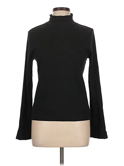 Pre-owned Jcrew Long Sleeve Top Black Turtleneck Tops