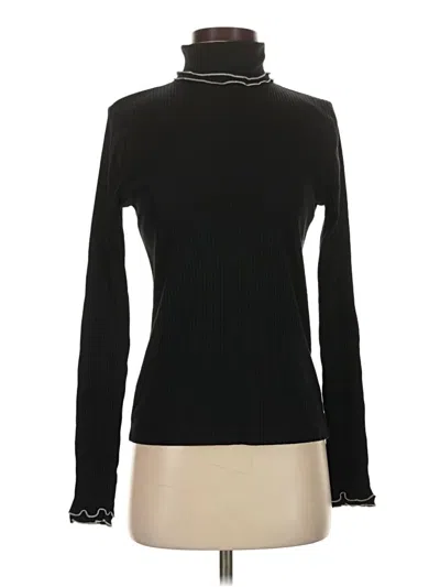 Pre-owned Jcrew Long Sleeve Top Black Turtleneck Tops