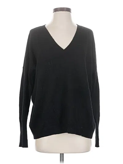 Pre-owned Jcrew Long Sleeve Top Black V-neck Tops