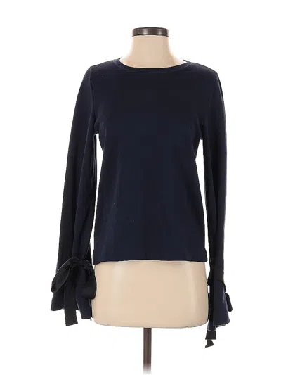 Pre-owned Jcrew Long Sleeve Top Blue Boatneck Tops