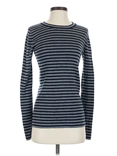 Pre-owned Jcrew Long Sleeve Top Blue Boatneck Tops