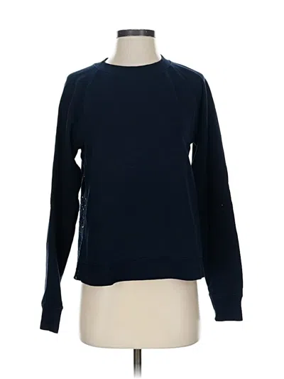 Pre-owned Jcrew Long Sleeve Top Blue Crew Neck Tops