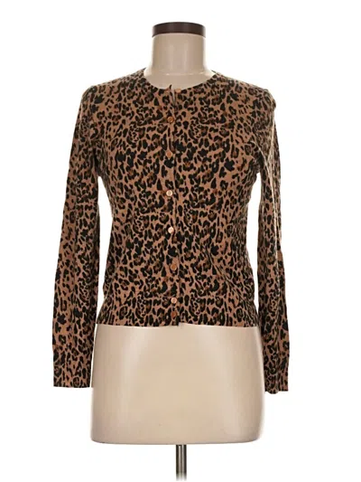 Pre-owned Jcrew Long Sleeve Top Brown Mock Neckline Tops